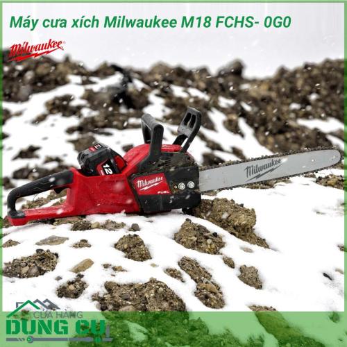 Máy cưa xích Milwaukee M18 FCHS- 0G0 là dòng máy cưa chuyên dụng dùng để cưa cắt gỗ hoặc đốn cây, tỉa cành cây. Lưỡi cưa có các mắt xích chuyển động liên tục và làm đứt các vật liệu cần cưa.