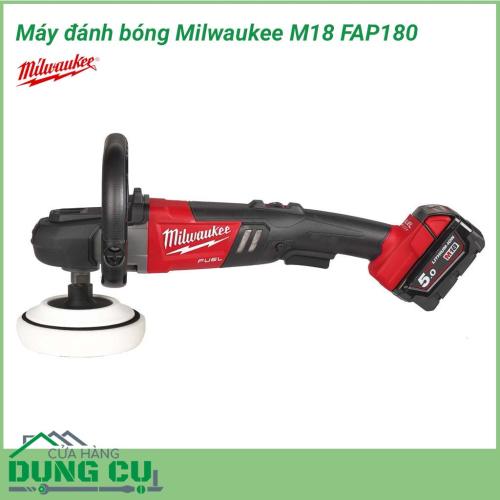 Máy đánh bóng Milwaukee M18 FAP180-502X là loại máy chuyên dụng dùng để đánh bóng bề mặt vật liệu, được sử dụng phổ biến trong các xưởng chế tạo ô tô để làm bóng bề mặt của phương tiện này.