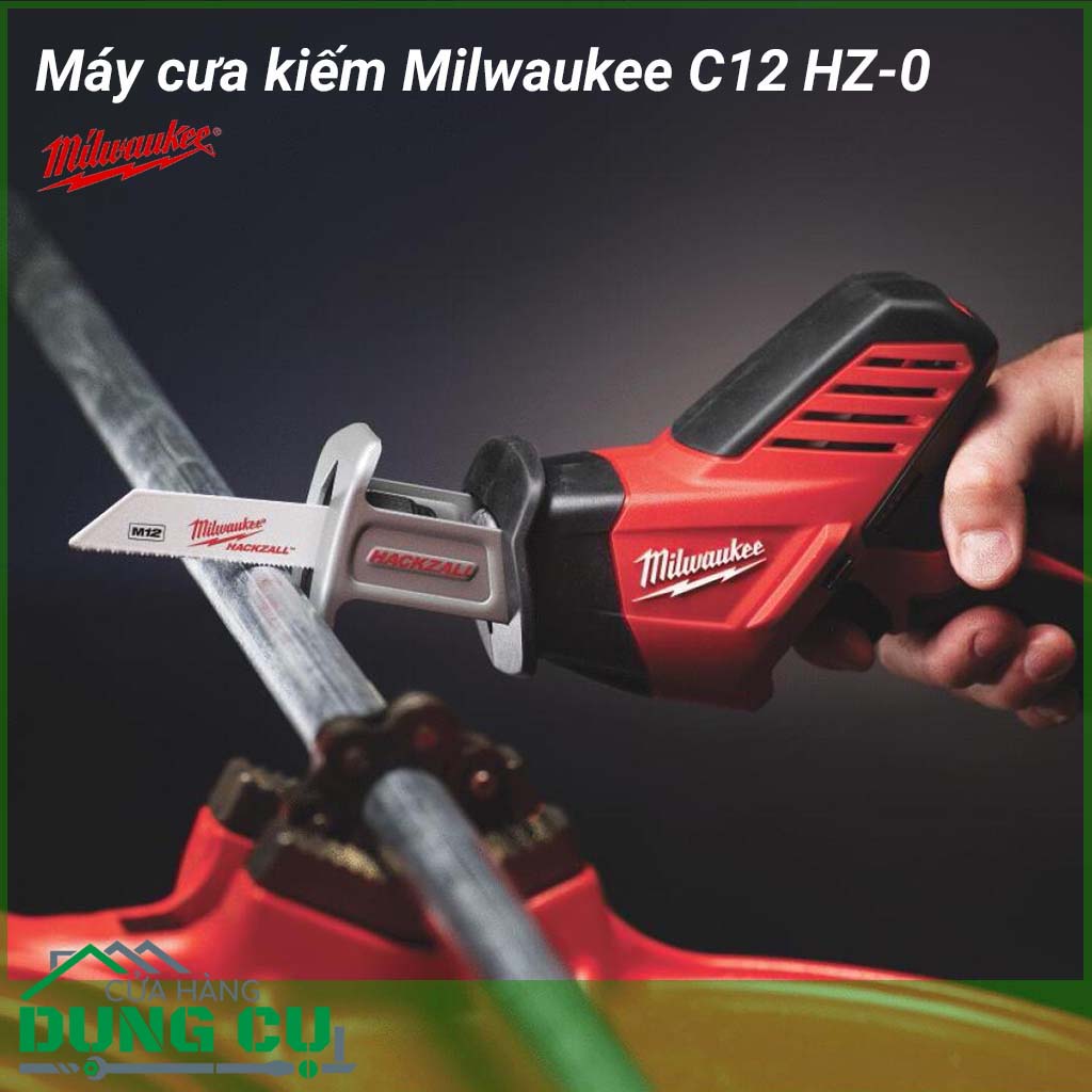 Máy cưa kiếm Milwaukee C12 HZ-0 đến từ thương hiệu Milwaukee, với công suất mạnh mẽ tương đương máy dùng điện, đáp ứng cho công việc cưa cắt trên những loại vật liệu có độ cứng lớn như gỗ hay kim loại...
