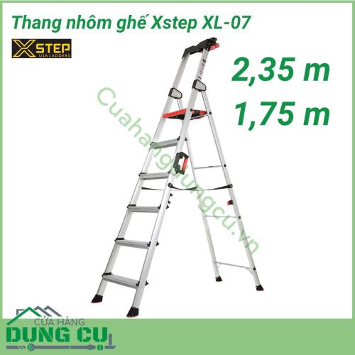 Thang nhôm đa năng 7 bậc XSTEP XL-07 được thiết kế thiết kế kiểu dáng hiện đại, Kết cấu thang chắc chắn và độ bền cao, thang được sử dụng rộng rãi trong gia đình, cửa hàng, siêu thị, khách sạn, văn phòng,…