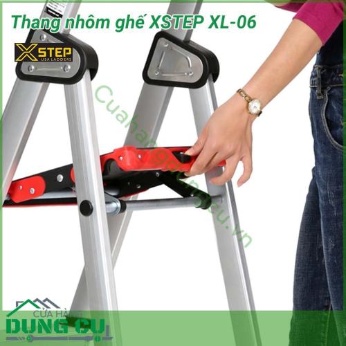 Thang nhôm ghế chữ A XSTEP XL-06 được thiết kế thông minh, giúp cho việc thi công trên cao được nhanh chóng và thuận tiện hơn rất nhiều so với các loại thang ghế thông thường khác