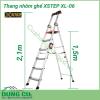 Thang nhôm ghế chữ A XSTEP XL-06 được thiết kế thông minh, giúp cho việc thi công trên cao được nhanh chóng và thuận tiện hơn rất nhiều so với các loại thang ghế thông thường khác