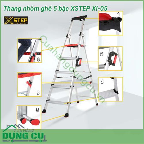 Thang nhôm ghế XSTEP XL-05 với những ưu điểm vượt trội, tiện lợi cho người sử dụng hiện đang là một sản phẩm được ưa chuộng trong dòng thang nhôm ghế gia đình, văn phòng.