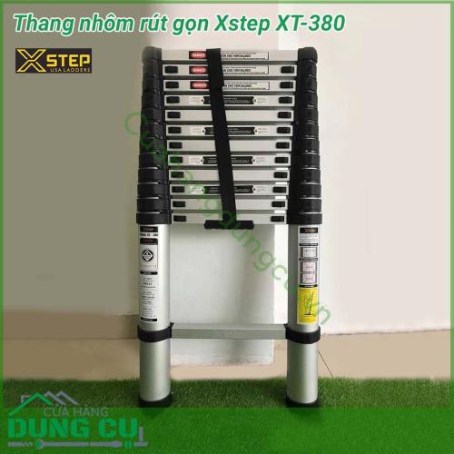 Thang nhôm rút gọn đa năng XSTEP XT-380 là sản phẩm hữu dụng cho việc thao tác trong nhà và cả ngoài trời, các công việc sửa chữa trên cao. Thang có khả năng rút gọn, tiện cho việc di chuyển hay cất giữ, phù hợp cho thợ điện, viễn thông, xây dựng. 