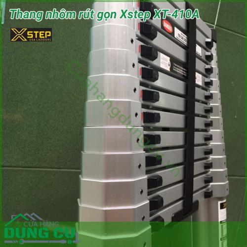 Thang nhôm rút đơn XSTEP XT-410A là một thương hiệu thang nhôm cao cấp đến từ Mỹ. Thiết kế chắc chắn, hầm hố với chất liệu cao cấp. Thang nhôm rút đơn XSTEP XT-410A là một mẫu thang nhôm rút gọn đai nhôm được rất nhiều khách hàng mua về sử dụng