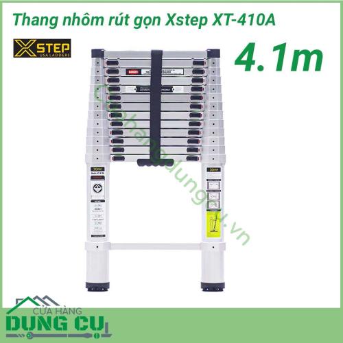 Thang nhôm rút đơn XSTEP XT-410A là một thương hiệu thang nhôm cao cấp đến từ Mỹ. Thiết kế chắc chắn, hầm hố với chất liệu cao cấp. Thang nhôm rút đơn XSTEP XT-410A là một mẫu thang nhôm rút gọn đai nhôm được rất nhiều khách hàng mua về sử dụng