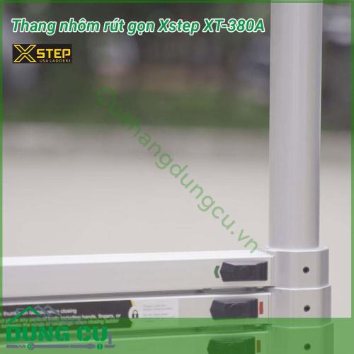 Thang nhôm rút gọn Xstep XT-380A đai nhôm với chất liệu nhôm hợp kim siêu bền chịu lực tốt, không gỉ sét, thang nhôm Xstep Mỹ XT-380A rất phù hợp để sử dụng cho các công việc đòi hỏi độ cao trong ngành: Kỹ thuật, Siêu thị, quảng cáo, cắt tỉa cây...