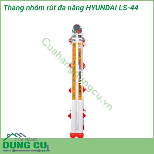 Thang nhôm rút đa năng HYUNDAI LS-44 có thiết kế cực kỳ chắc chắn, các chi tiết sản xuất kỳ công với chất liệu hợp kim nhôm cao cấp và tối đa hóa các tính năng để phù hợp cho từng yêu cầu dùng thang từ gia đình đến văn phòng, công ty, công trường...