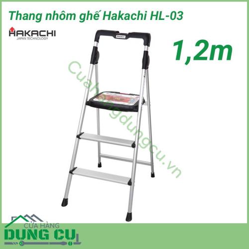 Thang nhôm ghế Hakachi HL-03 dòng sản phẩm Hakachi thương hiệu Nhật Bản. HL-03 được làm từ hợp kim nhôm 6005 có độ cứng cao (nhôm cường lực), độ dày 1.3 mm với thiết kế dạng ống siêu cứng siêu nhẹ, chống gỉ sét tốt.