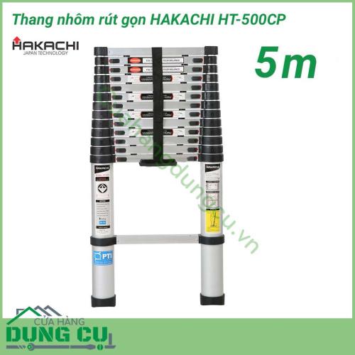 Thang nhôm rút gọn Hakachi HT-500CP là dòng sản phẩm thang nhôm được thiết kế nhỏ gọn, linh động, dễ sử dụng. Đặc biệt thang có chiều cao tối đa 5m và rút gọn chỉ còn 1m nên được ứng dụng nhiều trong các công việc sửa chữa, lắp đặt trên cao.