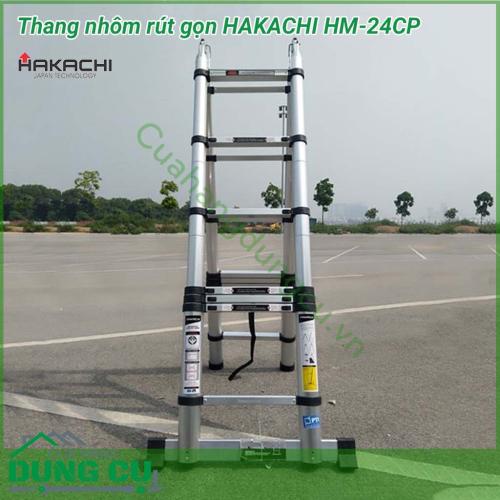 Thang nhôm cao cấp Hakachi HM-24CP thiết kế sử dụng rất linh hoạt sử dụng được nhiều chiều cao khác nhau: Chiều cao sử dụng chữ A tối đa 3.6m, chiều cao sử dụng ở dạng chữ I tối đa là 7.2m.