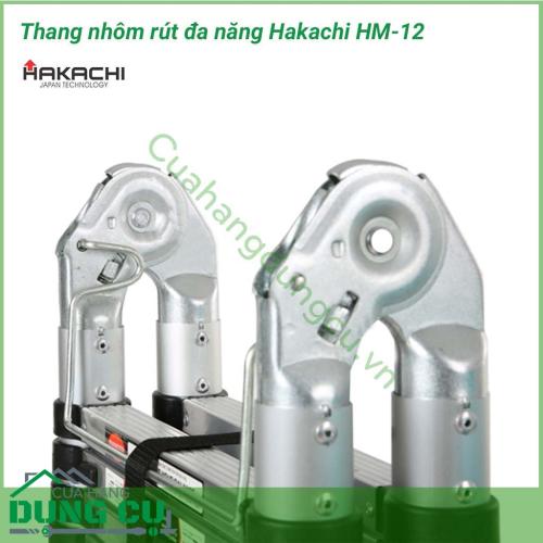 Thang nhôm Hakachi đa năng HM-12 thiết kế kiểu dáng hiện đại, Kết cấu thang chắc chắn và độ bền cao, Thang được sử dụng rộng rãi trong gia đình, cửa hàng, siêu thị, khách sạn, văn phòng,…