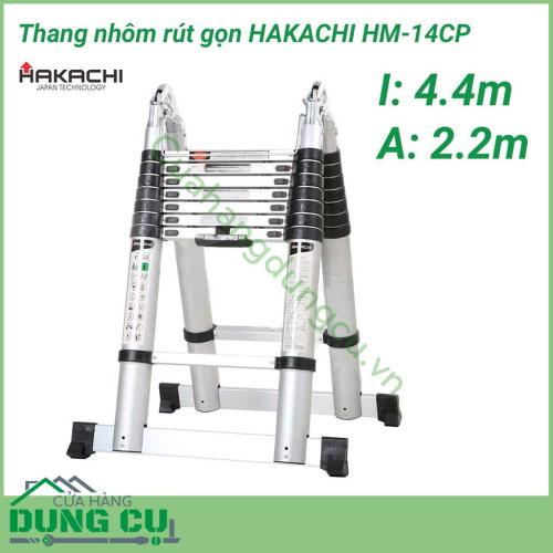 Thang nhôm rút chữ A Hakachi HM-14CP là vật dụng thông minh với thiết kế gọn nhẹ, tiện dụng và trở thành sản phẩm cần thiết trong ngôi nhà của chúng ta. Là sản phẩm đa năng, thuận tiện nhất, phụ nữ cũng sử dụng dễ dàng. 