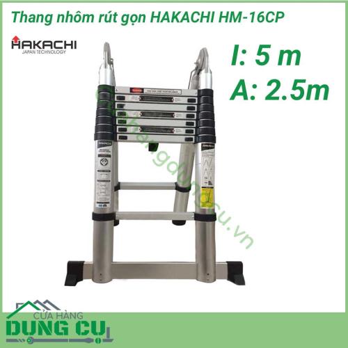 Thang nhôm rút đôi Hakachi HM-16CP được làm từ hợp kim nhôm 6005 siêu cứng, siêu nhẹ, thiết kế chuẩn, chống rỉ sét và dễ dàng di chuyển. Thang nhôm Hakachi có thể giúp bạn làm việc an toàn ở mọi nơi.