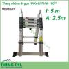 Thang nhôm rút đôi Hakachi HM-16CP được làm từ hợp kim nhôm 6005 siêu cứng, siêu nhẹ, thiết kế chuẩn, chống rỉ sét và dễ dàng di chuyển. Thang nhôm Hakachi có thể giúp bạn làm việc an toàn ở mọi nơi.