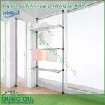 Cây treo để đồ inox gấp gọn chống sàn Wellex