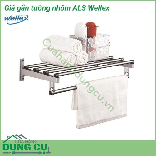 Giá treo khăn gắn tường bằng nhôm ALS tiện dụng sản phẩm được làm bằng chất liệu thép không gỉ, nhôm chắc chắn, sản phẩm có thể gập gọn, sản phẩm rất sang trọng và tiện ích cho phòng tắm.