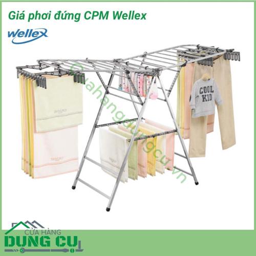 Giàn phơi đứng để sàn Wellex được sản xuất từ chất liệu thép không gỉ và nhựa Polycarbonate bền đẹp, chắc chắn. Vật liệu cứng cáp kết hợp cùng khả năng chịu lực tốt, giúp bạn treo quần áo an toàn, dễ dàng.