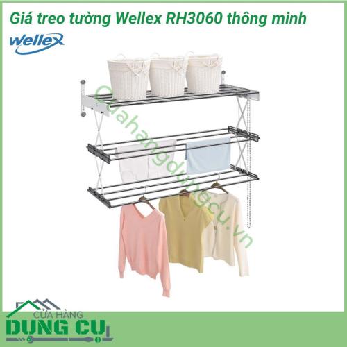 Giá để đồ nhà tắm, ban công đa năng Wellex RH3060 có thiết kế cao cấp, kiểu dáng sang trọng, phù hợp với mọi không gian nhà tắm. Sản phẩm được làm bằng chất liệu thép không gỉ cao cấp, cứng cáp, bền bỉ chịu trọng lượng lên đến 20kg.