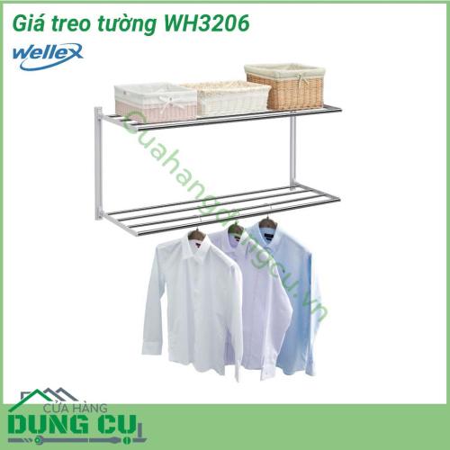 Giá treo khăn và để đồ nhà tắm Wellex WH3206 là phụ kiện phòng tắm được rất nhiều các hộ gia đình sử dụng. Với đặc tính nhỏ gọn, cơ động, treo được nhiều đồ giàn treo khăn thực sự là vật dụng cần thiết cho mọi gia đình