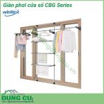 Giàn phơi đồ thông minh treo cửa sổ Wellex CBG