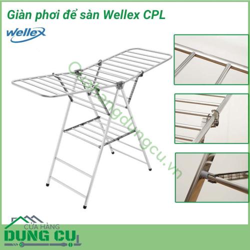 Giá phơi thông minh gấp gọn để sàn Wellex CPL được sản xuất từ chất liệu thép không gỉ và nhựa Polycarbonate bền đẹp, chắc chắn. Vật liệu cứng cáp kết hợp cùng khả năng chịu lực tốt, giúp bạn treo quần áo an toàn, dễ dàng.