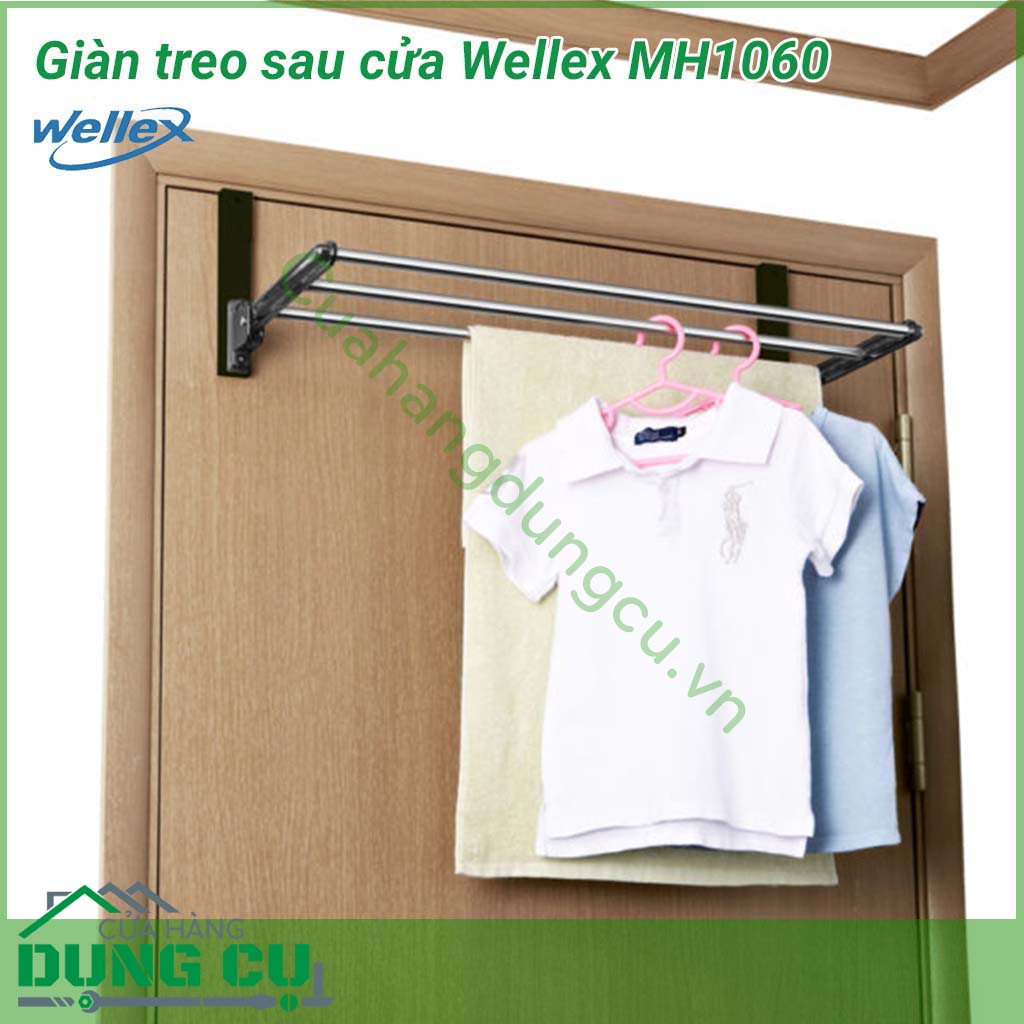 Giá treo đồ gập gọn sau cửa Wellex MH1060 được sản xuất từ chất liệu bền đẹp, chắc chắn. Chất liệu liệu cứng cáp kết hợp cùng khả năng chịu lực tốt, giúp bạn treo quần áo và các vật dụng gia đình được an toàn, dễ dàng