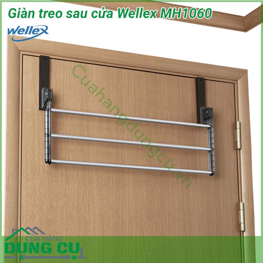 Giá treo đồ gập gọn sau cửa Wellex MH1060 được sản xuất từ chất liệu bền đẹp, chắc chắn. Chất liệu liệu cứng cáp kết hợp cùng khả năng chịu lực tốt, giúp bạn treo quần áo và các vật dụng gia đình được an toàn, dễ dàng