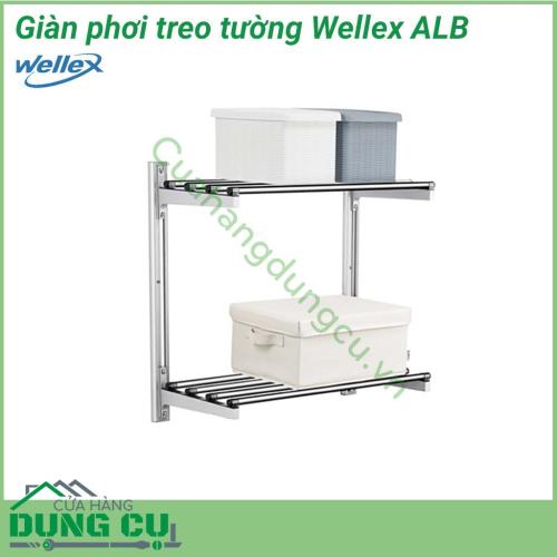 Giá để đồ gắn tường Wellex 2 tầng ALB được sản xuất từ chất liệu thép không gỉ và nhôm bền đẹp, chắc chắn. Vật liệu cứng cáp kết hợp cùng khả năng chịu lực tốt, giúp bạn treo quần áo an toàn, dễ dàng.