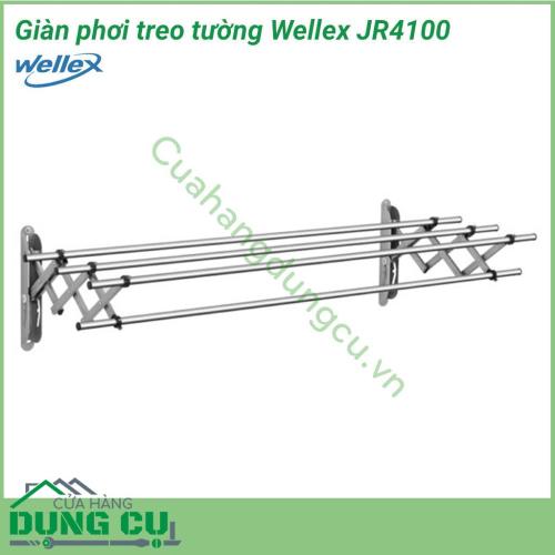 Giàn phơi treo tường Wellex đa năng JR4100 được sản xuất từ chất liệu thép không gỉ bền đẹp, chắc chắn. Vật liệu cứng cáp kết hợp cùng khả năng chịu lực tốt, giúp bạn treo quần áo an toàn, dễ dàng. Thiết kế đa chức năng, sử dụng như kệ, giá phơi và mắc áo