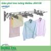 Giàn phơi treo tường Wellex đa năng JR4100 được sản xuất từ chất liệu thép không gỉ bền đẹp, chắc chắn. Vật liệu cứng cáp kết hợp cùng khả năng chịu lực tốt, giúp bạn treo quần áo an toàn, dễ dàng. Thiết kế đa chức năng, sử dụng như kệ, giá phơi và mắc áo