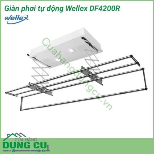 Giàn phơi tự động Wellex DF4200R cho phép nâng tối đa 30kg quần áo nặng chỉ bằng một nút bấm. Xử lý công việc phơi đồ của bạn mà không làm tốn quá nhiều công sức. 