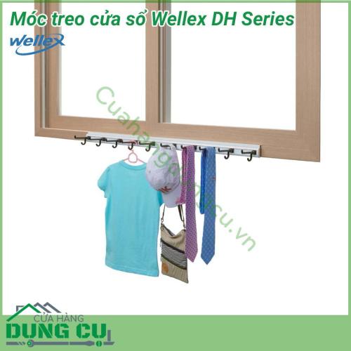 Móc quần áo gắn cửa sổ Wellex DH được làm từ chất liệu nhôm, nhựa polycarbonate với kiểu dáng sang trọng, đẹp mắt giúp bạn treo được nhiều vật dụng khác nhau cho nhà cửa luôn gọn gàng, thoáng đãng.