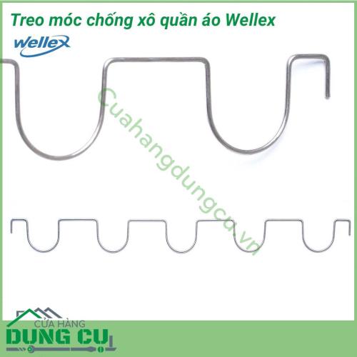 Móc treo quần áo chống xô Wellex liên kết rất chắc chắn với hệ giây phơi, thanh phơi có tác dụng định vị móc phơi. Vì vậy quần áo sẽ chống xô, trượt khi gió to hay dây bị võng. Giúp quần áo mau khô hơn, thơm mát hơn.