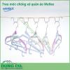 Móc treo quần áo chống xô Wellex liên kết rất chắc chắn với hệ giây phơi, thanh phơi có tác dụng định vị móc phơi. Vì vậy quần áo sẽ chống xô, trượt khi gió to hay dây bị võng. Giúp quần áo mau khô hơn, thơm mát hơn.