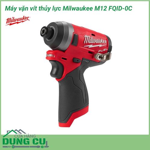 Máy vặn vít thủy lực Milwaukee M12 FQID-0C là dòng sản phẩm cao cấp dùng pin 12V mới nhất của thương hiệu Milwaukee. Đây là sản phẩm chuyên dụng cho công việc sữa chữa, chế tác... chuyên nghiệp, cần di chuyển nhiều hoặc làm việc trên cao