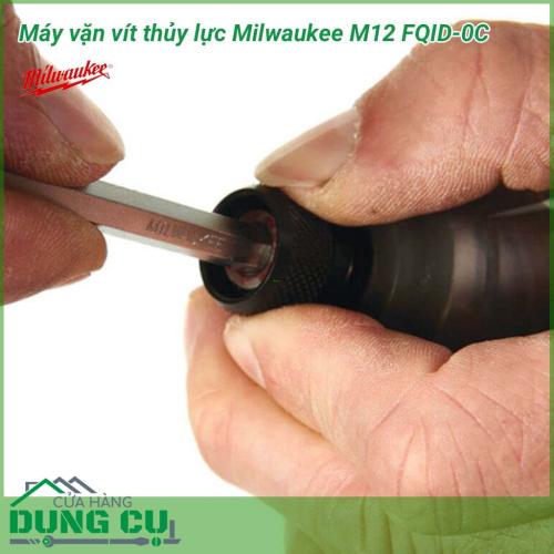 Máy vặn vít thủy lực Milwaukee M12 FQID-0C là dòng sản phẩm cao cấp dùng pin 12V mới nhất của thương hiệu Milwaukee. Đây là sản phẩm chuyên dụng cho công việc sữa chữa, chế tác... chuyên nghiệp, cần di chuyển nhiều hoặc làm việc trên cao