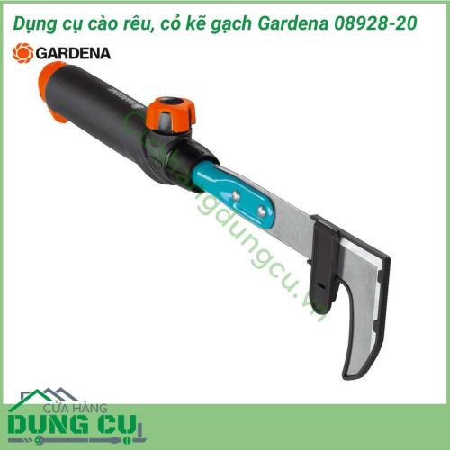 Dụng cụ làm cỏ, rêu, kẽ sân Gardena 08928-20 giúp bạn làm sạch cỏ sân, cỏ vườn, các loại cỏ bám ở kẽ sân, tường một cách dễ dàng. Với thiết kế hiện đại, kiểu dáng sang trọng, màu sắc tươi tắn, sản phẩm làm vườn tốt nhất dành cho khu vườn của bạn