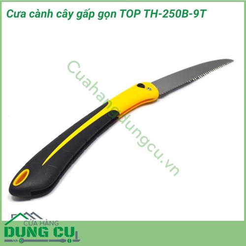 Cưa cành cầm tay gấp gọn TOP TH-250B-9T là loại cưa chuyên dụng để cưa cành cây, cưa ván gỗ. Thiết kế gọn, nhẹ, lưỡi cưa sắc bén, đảm bảo an toàn cho người dùng