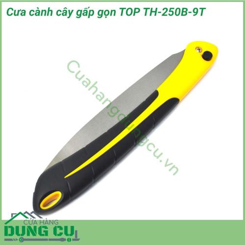 Cưa cành cầm tay gấp gọn TOP TH-250B-9T là loại cưa chuyên dụng để cưa cành cây, cưa ván gỗ. Thiết kế gọn, nhẹ, lưỡi cưa sắc bén, đảm bảo an toàn cho người dùng