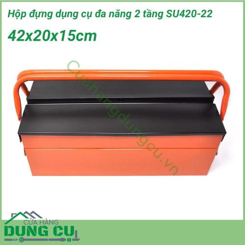 Hộp đựng dụng cụ đa năng 2 tầng cầm tay SU420-22 là một loại hộp dùng cho những người thợ đựng đồ nghề chuyên nghiệp hay các cá nhân đựng dụng cụ tại gia đình hoặc đồ dụng cụ ô tô.