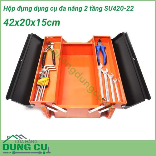 Hộp đựng dụng cụ đa năng 2 tầng cầm tay SU420-22 là một loại hộp dùng cho những người thợ đựng đồ nghề chuyên nghiệp hay các cá nhân đựng dụng cụ tại gia đình hoặc đồ dụng cụ ô tô.