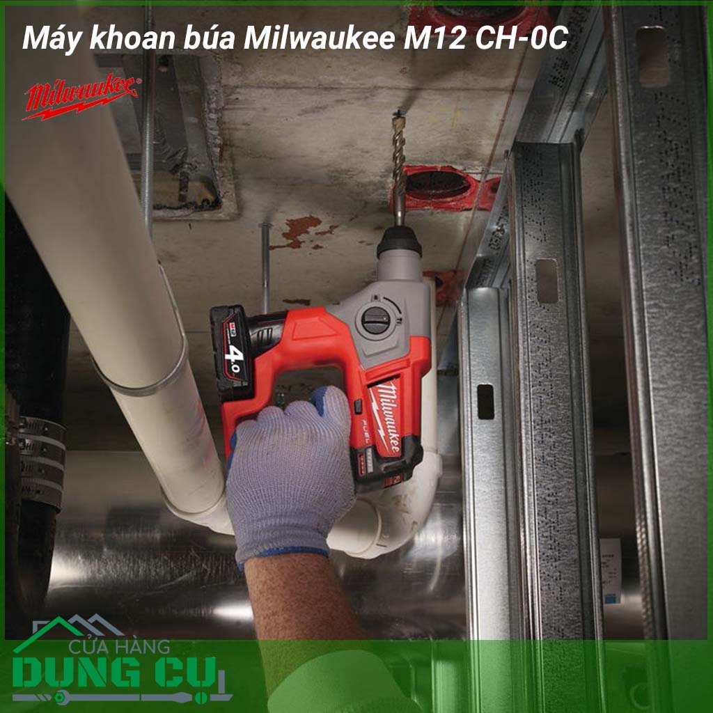 Máy khoan búa Milwaukee M12 CH-0C là công cụ không thể thiếu trong ngành công nghiệp gia công cơ khí. Đây là thiết bị có tác dụng khoan lỗ trên nhiều vật liệu khác nhau. Milwaukee M12 CH-0C có động cơ mạnh mẽ, kích thước nhỏ gọn