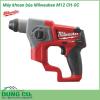 Máy khoan búa Milwaukee M12 CH-0C là công cụ không thể thiếu trong ngành công nghiệp gia công cơ khí. Đây là thiết bị có tác dụng khoan lỗ trên nhiều vật liệu khác nhau. Milwaukee M12 CH-0C có động cơ mạnh mẽ, kích thước nhỏ gọn