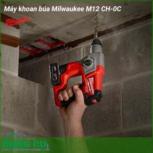 Máy khoan búa Milwaukee M12 CH-0C là công cụ không thể thiếu trong ngành công nghiệp gia công cơ khí. Đây là thiết bị có tác dụng khoan lỗ trên nhiều vật liệu khác nhau. Milwaukee M12 CH-0C có động cơ mạnh mẽ, kích thước nhỏ gọn