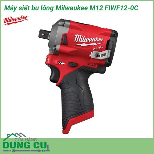 Máy siết bu lông Milwaukee M12 FIWF12-0C có thể loại bỏ ngay cả các bu-lông, ốc vít cứng đầu nhất nên được rất nhiều chuyên gia, thợ lành nghề thích và lựa chọn. là sự lựa chọn tuyệt vời cho những thợ sửa chữa ô tô cơ giới, đảm bảo sự nhanh chóng, an toàn