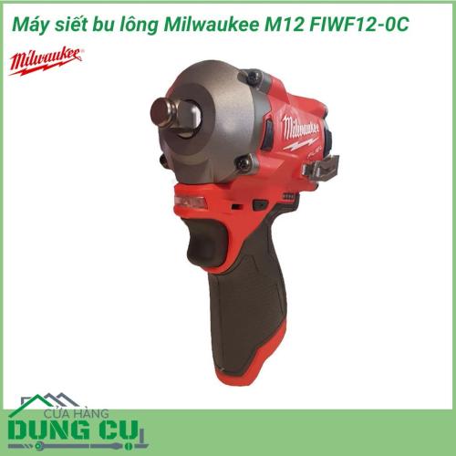 Máy siết bu lông Milwaukee M12 FIWF12-0C có thể loại bỏ ngay cả các bu-lông, ốc vít cứng đầu nhất nên được rất nhiều chuyên gia, thợ lành nghề thích và lựa chọn. là sự lựa chọn tuyệt vời cho những thợ sửa chữa ô tô cơ giới, đảm bảo sự nhanh chóng, an toàn