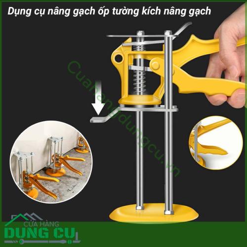 Kích kê gạch ốp tường là sản phẩm giúp người thợ ốp lát lấy được cos gạch ốp tường một cách chính xác nhất tay vì chống đỡ thủ công, với sản phẩm này tay chỉ việc bóp tay và kích gạch theo cốt chúng ta mong muốn