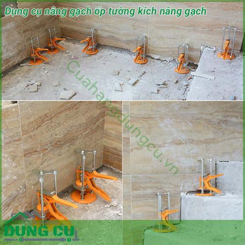 Kích kê gạch ốp tường là sản phẩm giúp người thợ ốp lát lấy được cos gạch ốp tường một cách chính xác nhất tay vì chống đỡ thủ công, với sản phẩm này tay chỉ việc bóp tay và kích gạch theo cốt chúng ta mong muốn