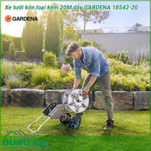 Bộ tưới cây - Xe cuộn ống kim loại Gardena 18542-20 là một sản phẩm hữu ích cho công việc tưới cây cho sân vườn của gia đình bạn. Bộ sản phẩm được sản xuất tại Đức với đầy đủ vòi tưới, cút nối để sử dụng được ngay.